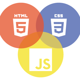 HTML, CSS, and JS logos